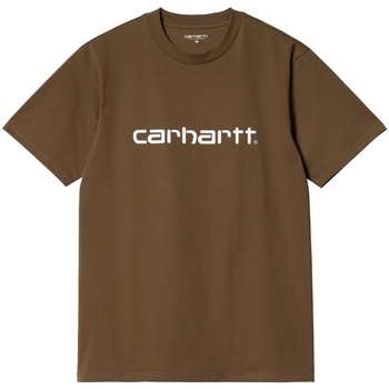 Textiel Heren T-shirts & Polo’s Carhartt Script T-Shirt - Tamarind Brown