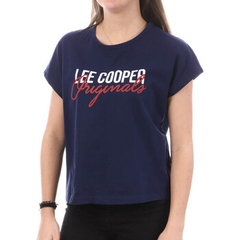 Textiel Dames T-shirts korte mouwen Lee Cooper  Blauw