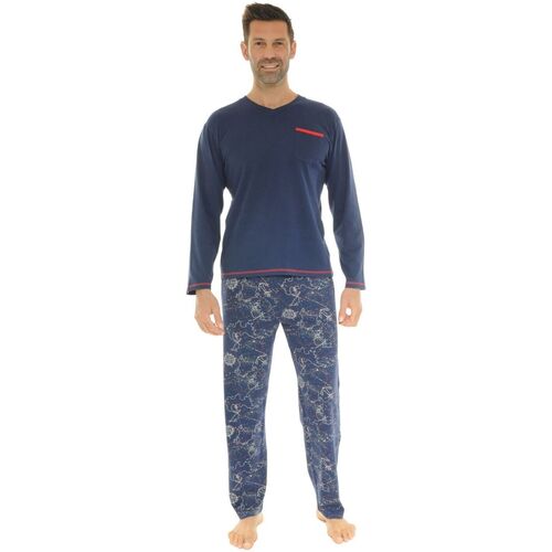 Textiel Heren Pyjama's / nachthemden Christian Cane WHALE Blauw