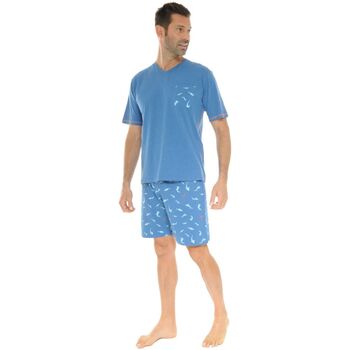 Textiel Heren Pyjama's / nachthemden Christian Cane WINSTON Blauw
