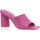 Schoenen Dames Leren slippers Vinyl Shoes muildieren / klompen vrouw roze Roze