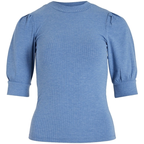 Textiel Dames Tops / Blousjes Vila Noos Top Felia 2/4 - Federal Blue Blauw