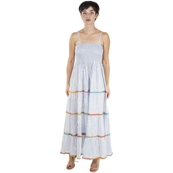 Textiel Dames Lange jurken Isla Bonita By Sigris Lange Midi -Jurk Wit