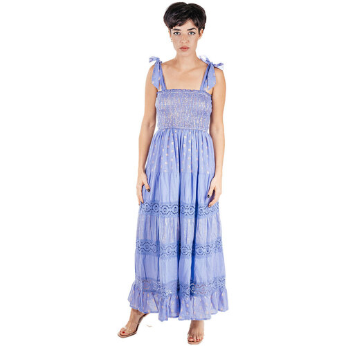 Textiel Dames Lange jurken Isla Bonita By Sigris Lange Midi -Jurk Violet