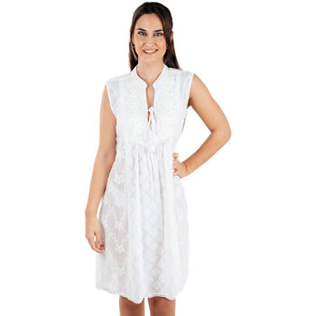 Textiel Dames Korte jurken Isla Bonita By Sigris Korte Jurk Wit