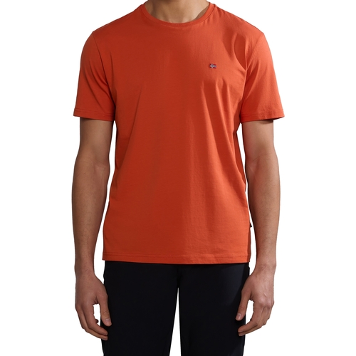 Textiel Heren T-shirts korte mouwen Napapijri 236346 Orange