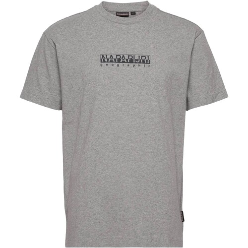 Textiel Heren T-shirts korte mouwen Napapijri 210620 Grijs