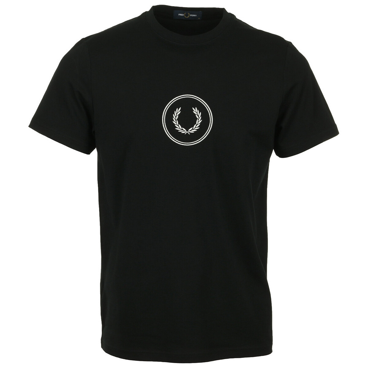 Textiel Heren T-shirts korte mouwen Fred Perry Circle Branding T-Shirt Zwart