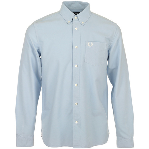 Textiel Heren Overhemden lange mouwen Fred Perry Oxford Shirt Blauw