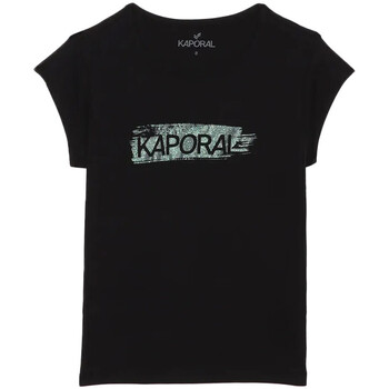 Textiel Meisjes T-shirts korte mouwen Kaporal  Zwart