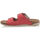 Schoenen Dames Leren slippers Inblu muildieren / klompen vrouw rood Rood