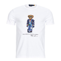 Textiel Heren T-shirts korte mouwen Polo Ralph Lauren T-SHIRT AJUSTE EN COTON REGATTA BEAR Wit / Wit / Regatta