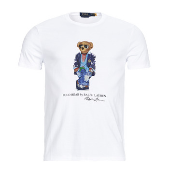 Textiel Heren T-shirts korte mouwen Polo Ralph Lauren T-SHIRT AJUSTE EN COTON REGATTA BEAR Wit