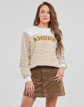 Textiel Dames Sweaters / Sweatshirts Only ONLSHELA L/S STRIPE O-NECK CS SWT Beige
