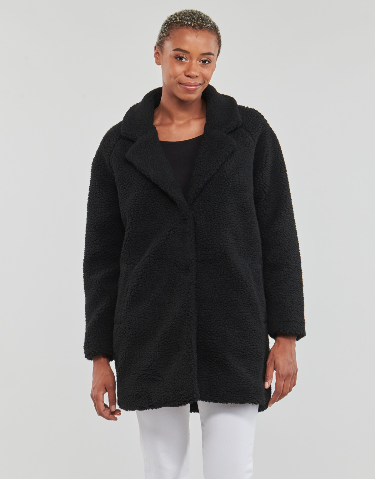 Textiel Dames Mantel jassen Only ONLNEWAURELIA SHERPA COAT CC OTW Zwart