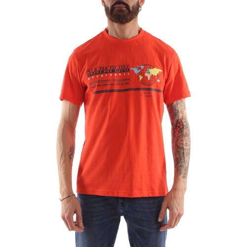Textiel Heren T-shirts korte mouwen Napapijri NP0A4H2D Orange