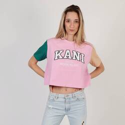 Textiel Dames Overhemden Karl Kani SERIF CROP Roze