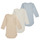 Textiel Jongens Pyjama's / nachthemden Petit Bateau BODY US ML PASTEL PACK X3 Blauw / Wit / Beige