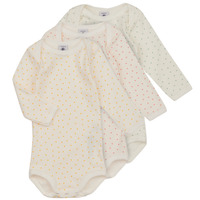 Textiel Kinderen Pyjama's / nachthemden Petit Bateau BODY US ML CUR DE BEURRE PACK X3 Wit
