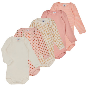 Textiel Meisjes Pyjama's / nachthemden Petit Bateau BODY US ML MINIPENSEE PACK X5 Multicolour