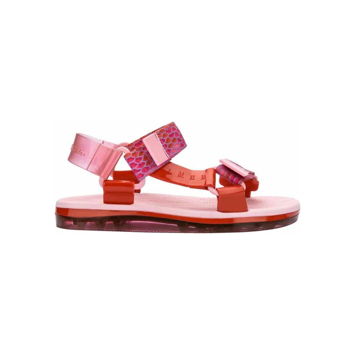 Schoenen Dames Sandalen / Open schoenen Melissa Papete+Rider - Red/Pink Roze