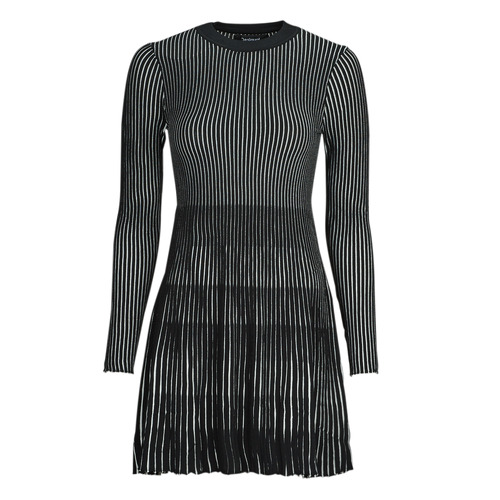 Textiel Dames Korte jurken Desigual VENICE Zwart / Wit