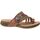 Schoenen Dames Leren slippers Laura Vita Jaclouxo 0123 Brown