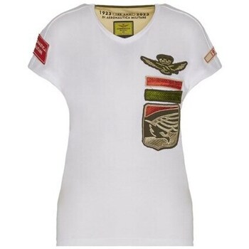 Textiel Dames T-shirts korte mouwen Aeronautica Militare TS2060DJ51073009 Wit