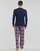 Textiel Heren Pyjama's / nachthemden Polo Ralph Lauren L/S PJ SLEEP SET Blauw / Rood