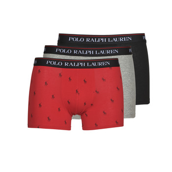 Ondergoed Heren Boxershorts Polo Ralph Lauren CLSSIC TRUNK 3 PACK Grijs / Rood / Zwart