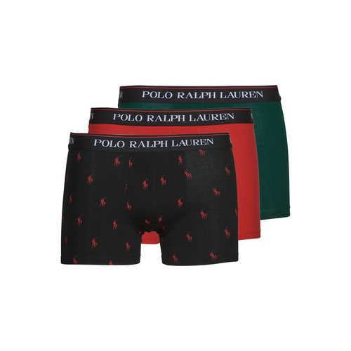 Ondergoed Heren Boxershorts Polo Ralph Lauren CLSSIC TRUNK 3 PACK Zwart / Rood / Groen