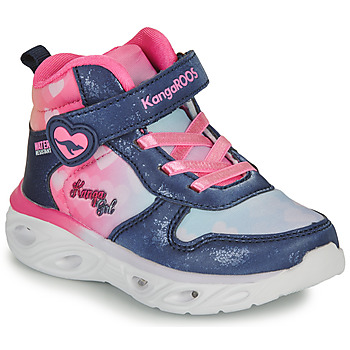 Schoenen Meisjes Hoge sneakers Kangaroos K-SL Glim EV Marine / Roze