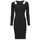 Textiel Dames Lange jurken Guess LS CN CLIO BODYCON DRESS Zwart