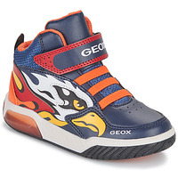 Schoenen Jongens Hoge sneakers Geox J INEK BOY B Marine / Orange