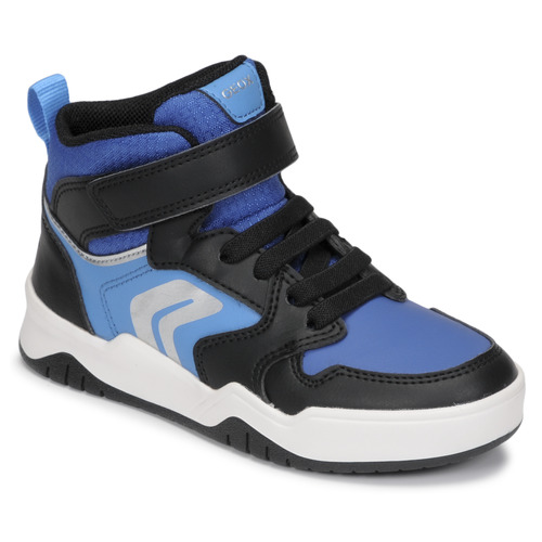 Schoenen Jongens Hoge sneakers Geox J PERTH BOY G Blauw / Zwart
