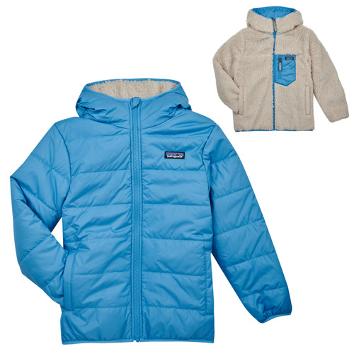 Textiel Kinderen Wind jackets Patagonia K'S REVERSIBLE READY FREDDY HOODY Blauw / Ciel / Grijs