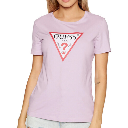 Textiel Dames T-shirts & Polo’s Guess  Violet