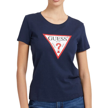 Textiel Dames T-shirts & Polo’s Guess  Blauw