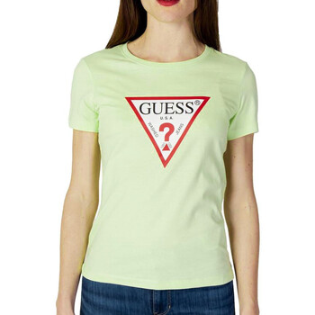 Textiel Dames T-shirts & Polo’s Guess  Groen