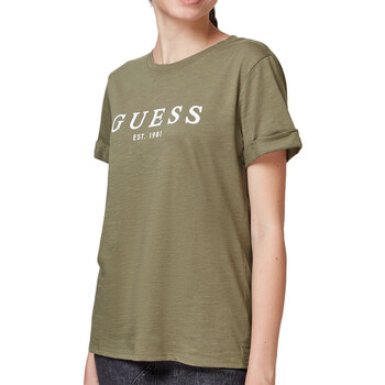Textiel Dames T-shirts & Polo’s Guess  Groen