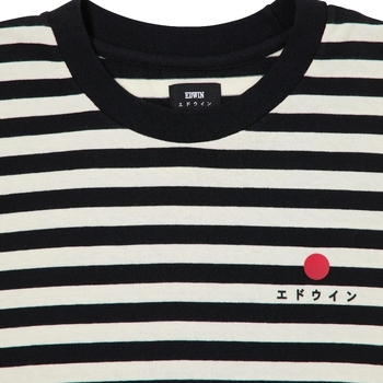 Edwin Basic Stripe T-Shirt LS - Black/White Multicolour