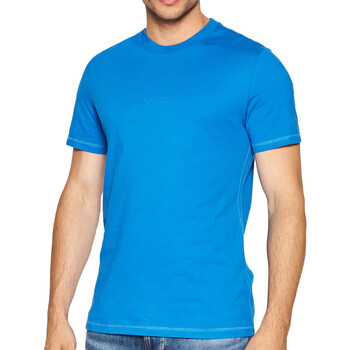 Textiel Heren T-shirts korte mouwen Guess  Blauw