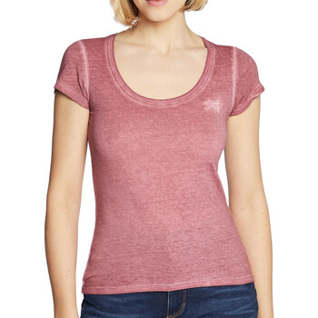 Textiel Dames T-shirts korte mouwen Guess  Roze