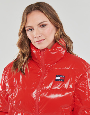 Tommy Jeans TJW BADGE GLOSSY PUFFER Rood