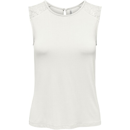 Textiel Dames Mouwloze tops Only CAMISETA MUJER BLANCA  15294985 Wit