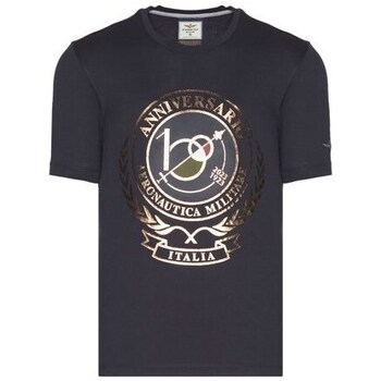 Textiel Heren T-shirts korte mouwen Aeronautica Militare TS2118J59408347 Bleu marine