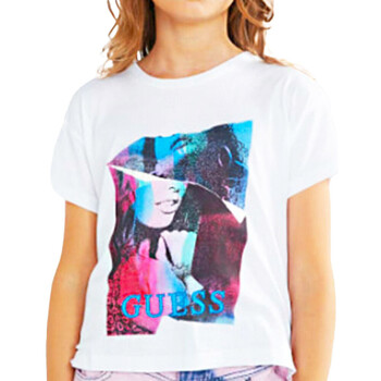 Textiel Meisjes T-shirts & Polo’s Guess  Wit