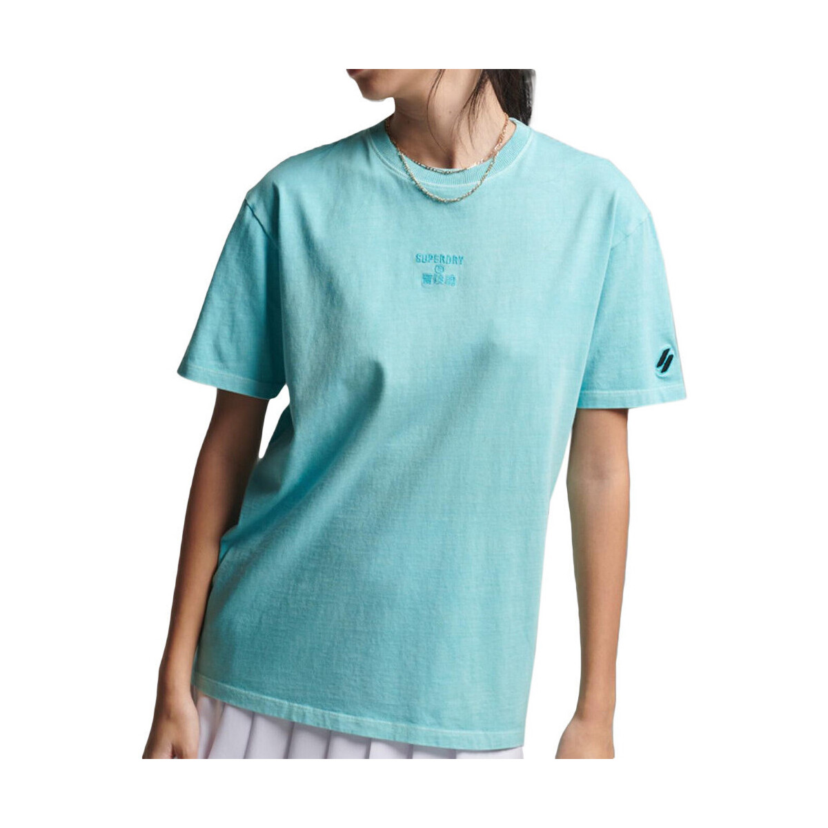 Textiel Dames T-shirts & Polo’s Superdry  Blauw