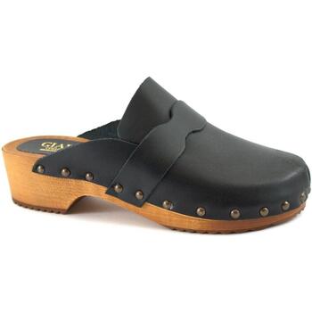 Schoenen Dames Leren slippers Giada GIA-CCC-8408-NE Zwart