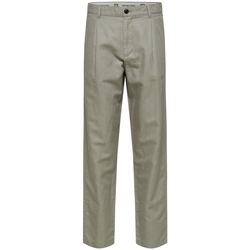 Textiel Heren Broeken / Pantalons Selected Slimtape-Jones - Vetiver Groen